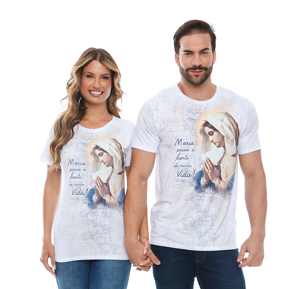 Camiseta Maria, passa à frente da minha Vida DV12575 - Branco  