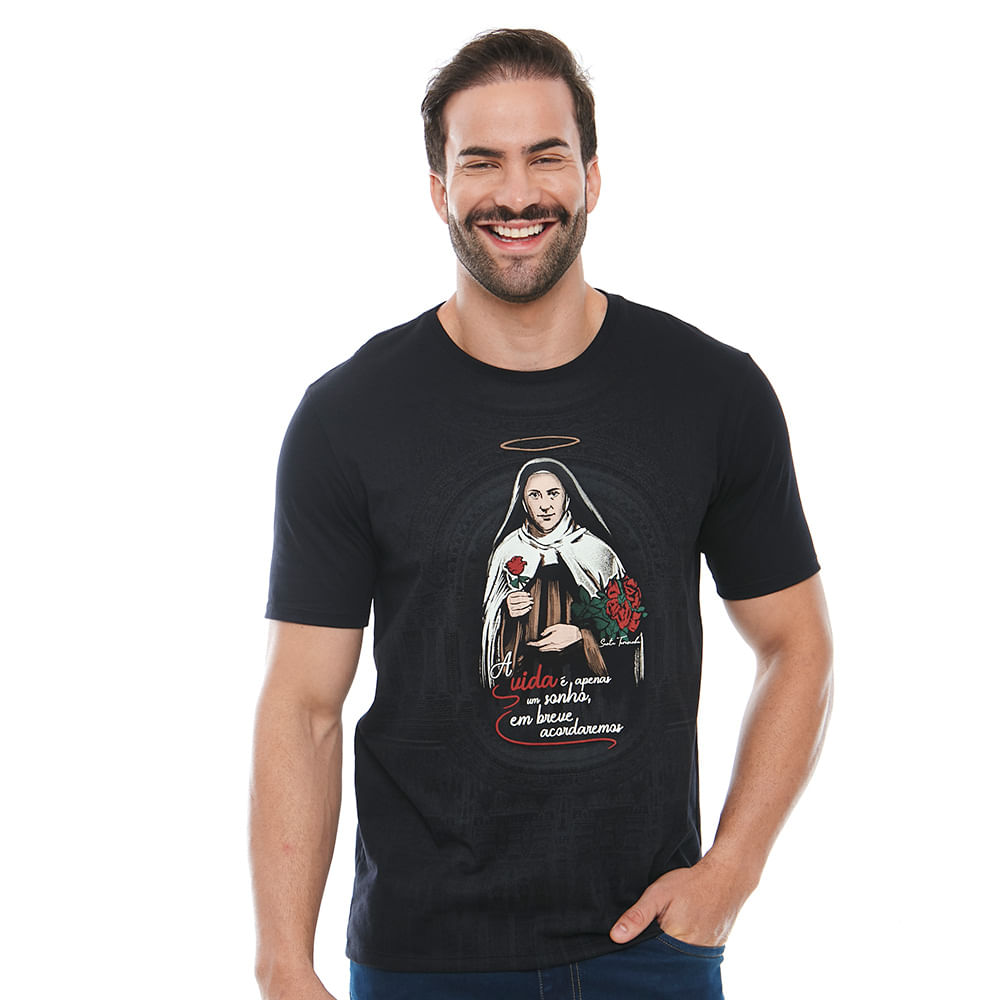 Camiseta Santa Teresinha DV12461 - Preto  