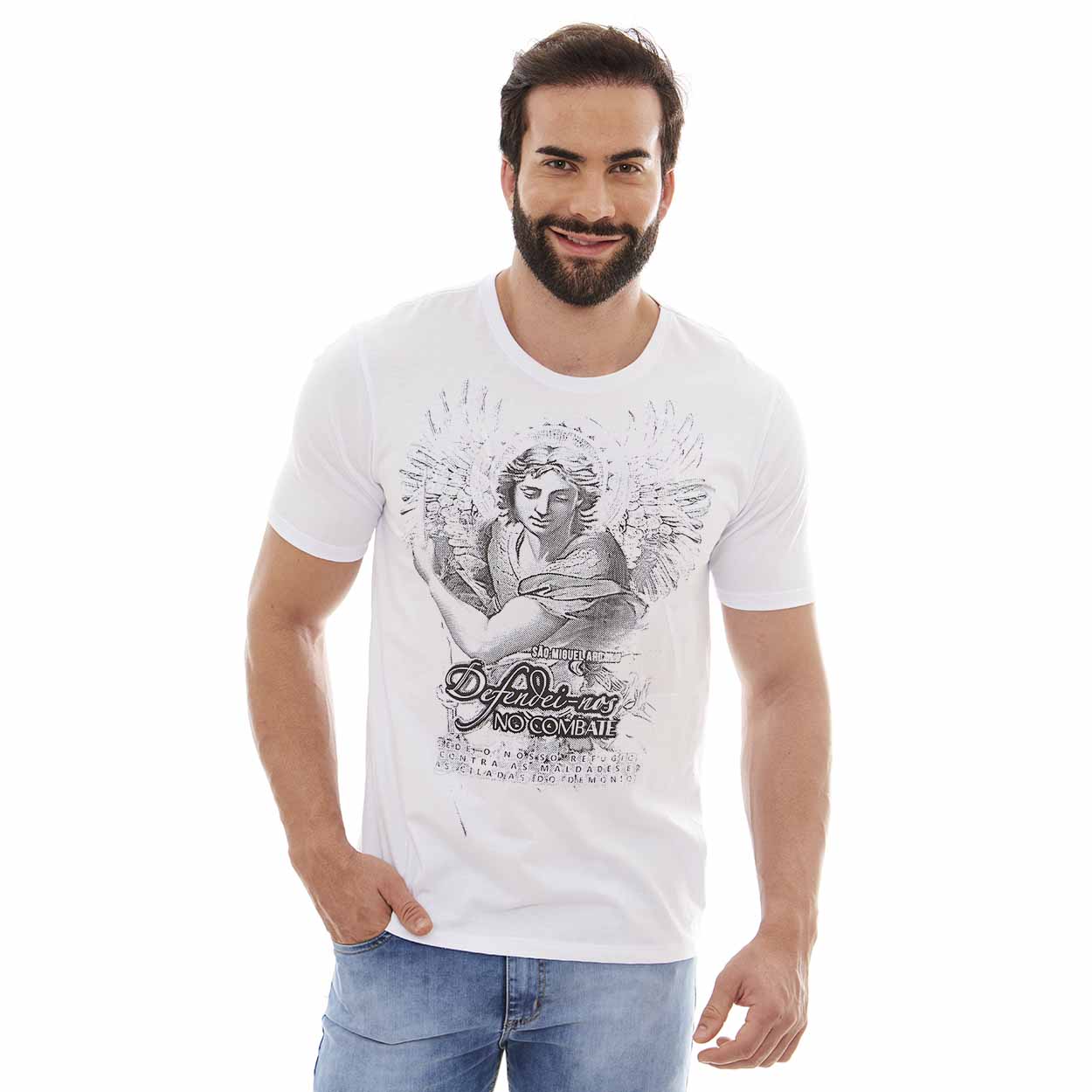 Camiseta São Miguel Arcanjo DV12749 - Outlet - Branco  