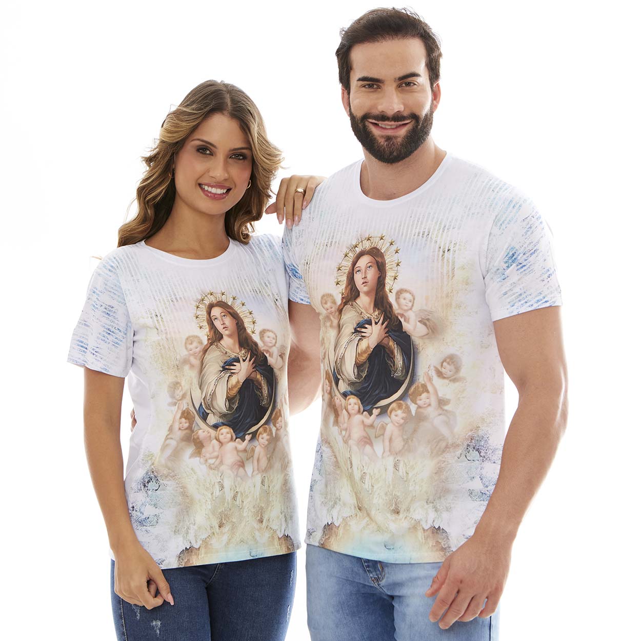 Camiseta Imaculada Conceição DV12616 - Outlet - Branco  