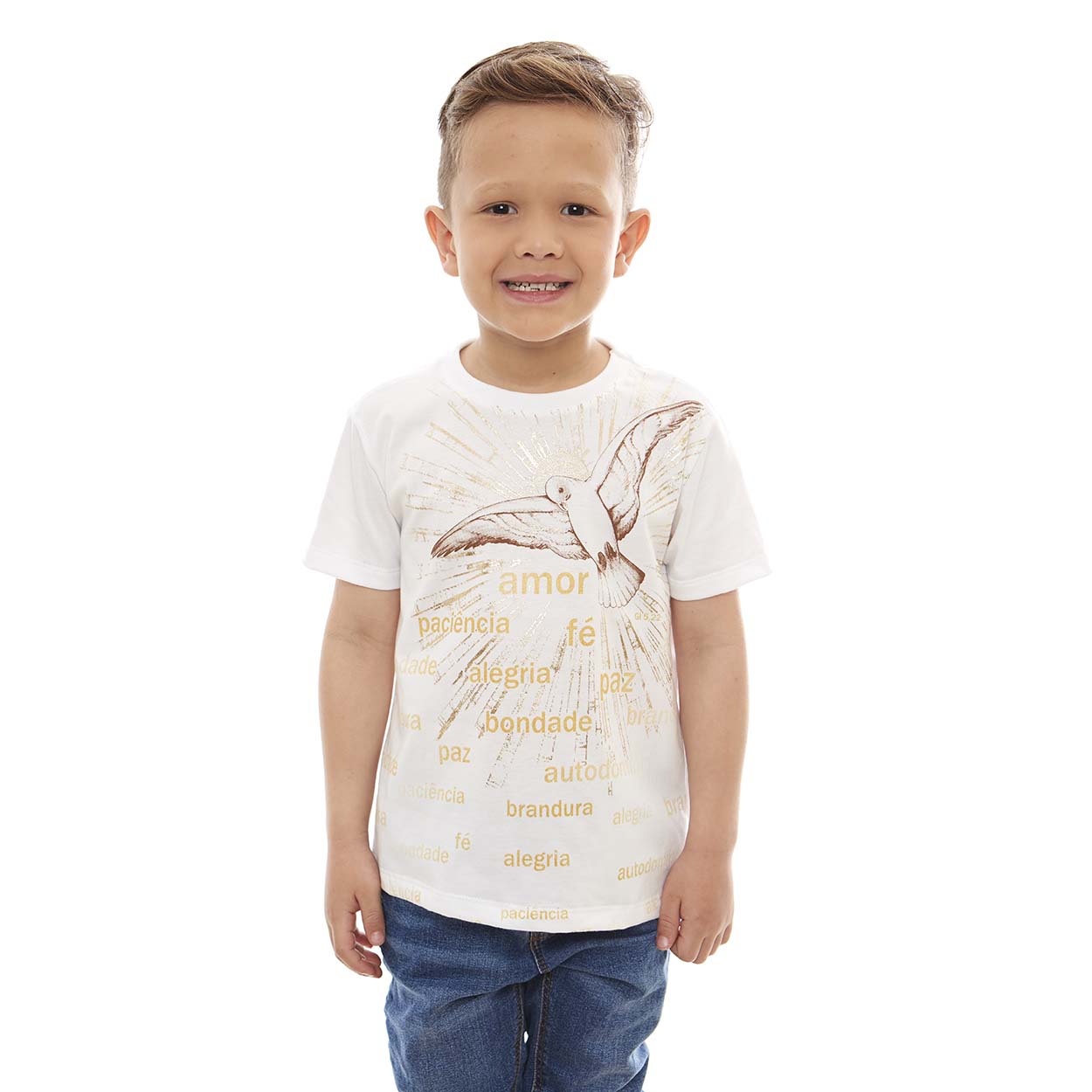 Camiseta Infantil Espírito Santo DV12668 - Branco  