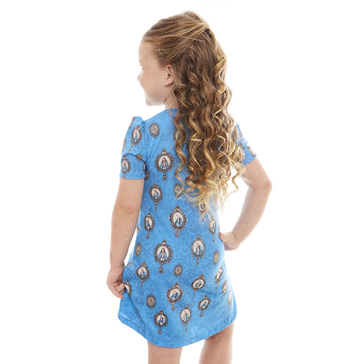 Vestido Infantil Nossa Senhora das Graças  DVV12685 - Estampado  