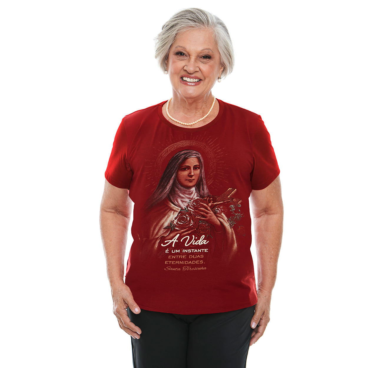 Camiseta Santa Teresinha DV11885 - Vermelho  