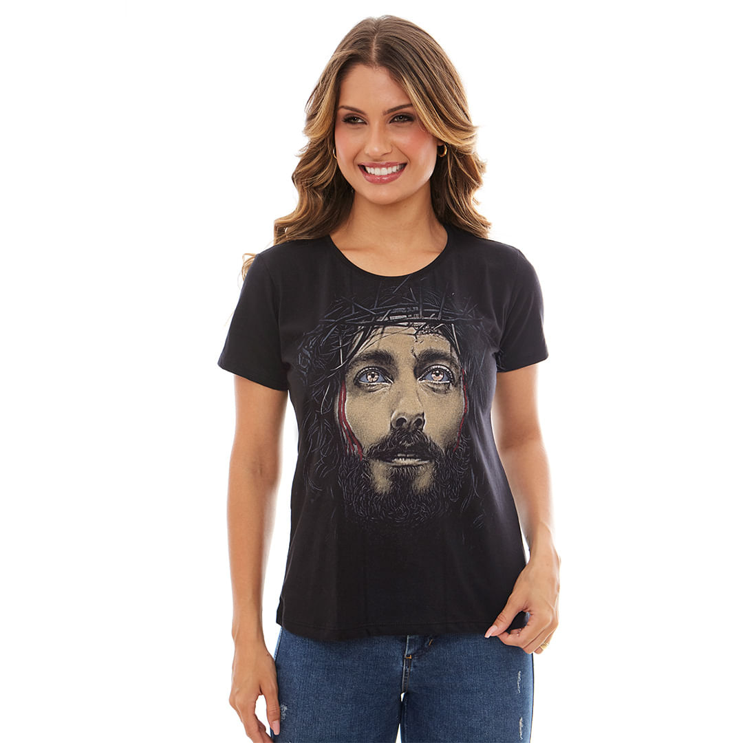 Camiseta Face de Cristo DV7011 - OUTLET - Preto  