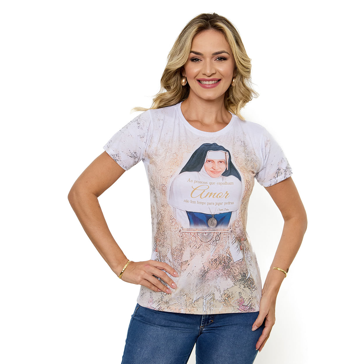 Branco  - Baby Look Santa Dulce DV13234