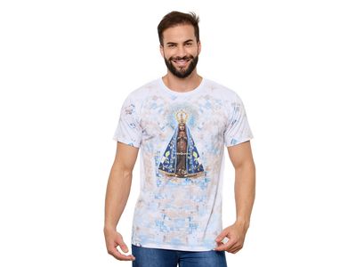 Camiseta Nossa Senhora Aparecida DV13249 - Leves Detalhes - OUTLET