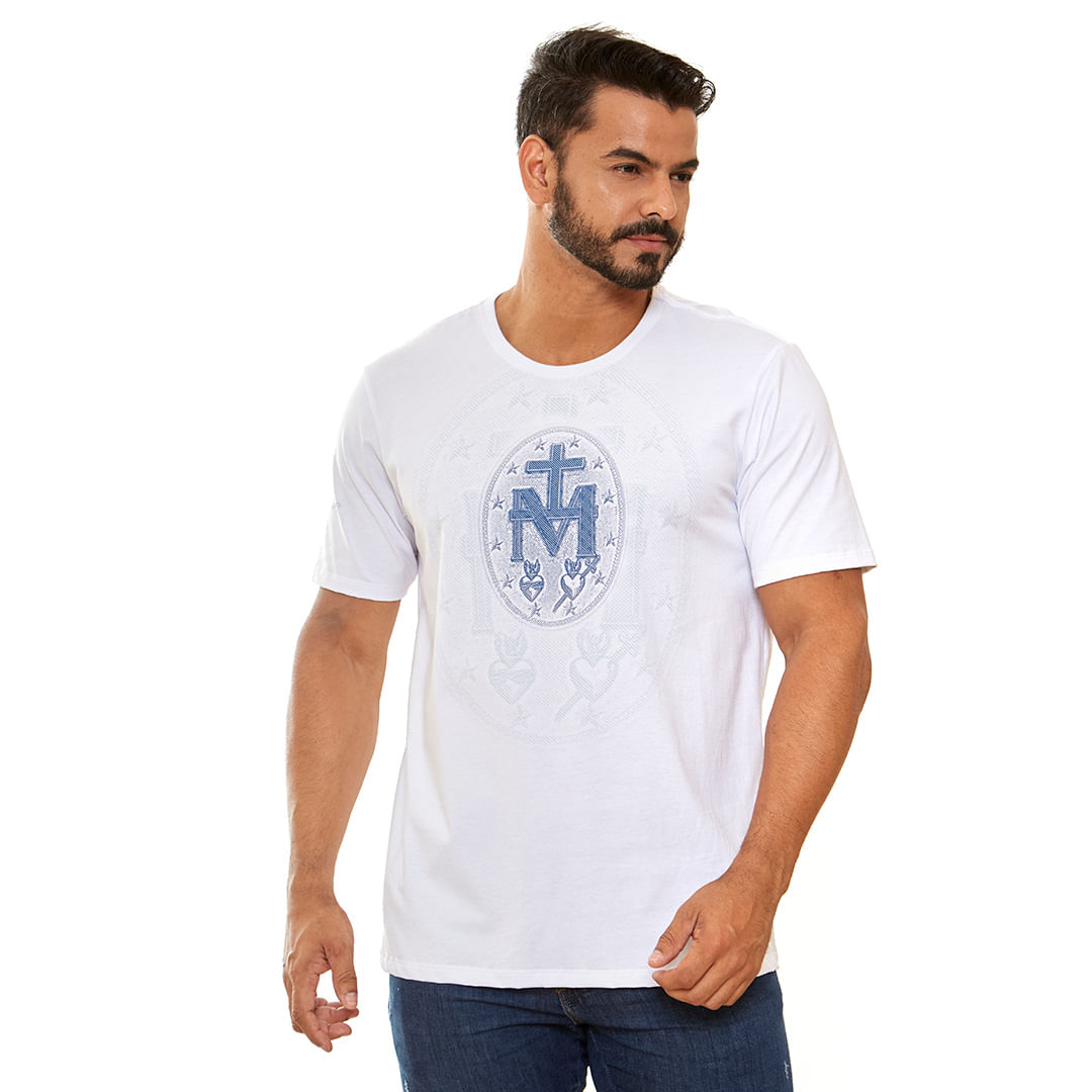 Branco  - Camiseta Nossa Senhora das Graças DV12673