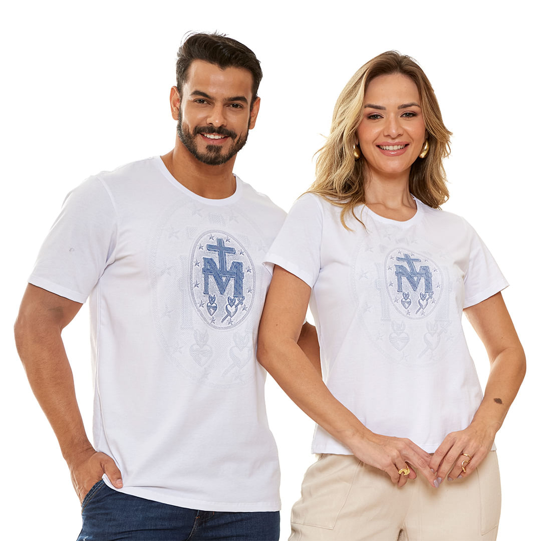 Branco  - Camiseta Nossa Senhora das Graças DV12673