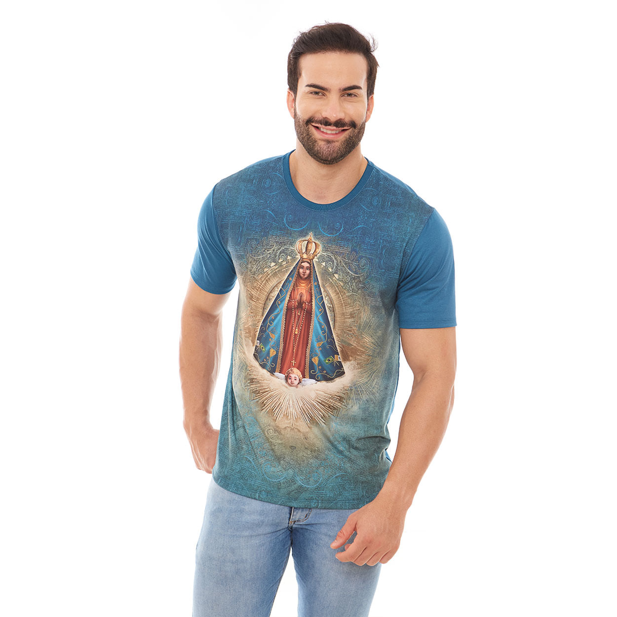 Camiseta Nossa Senhora Aparecida DV12808 - Verde  