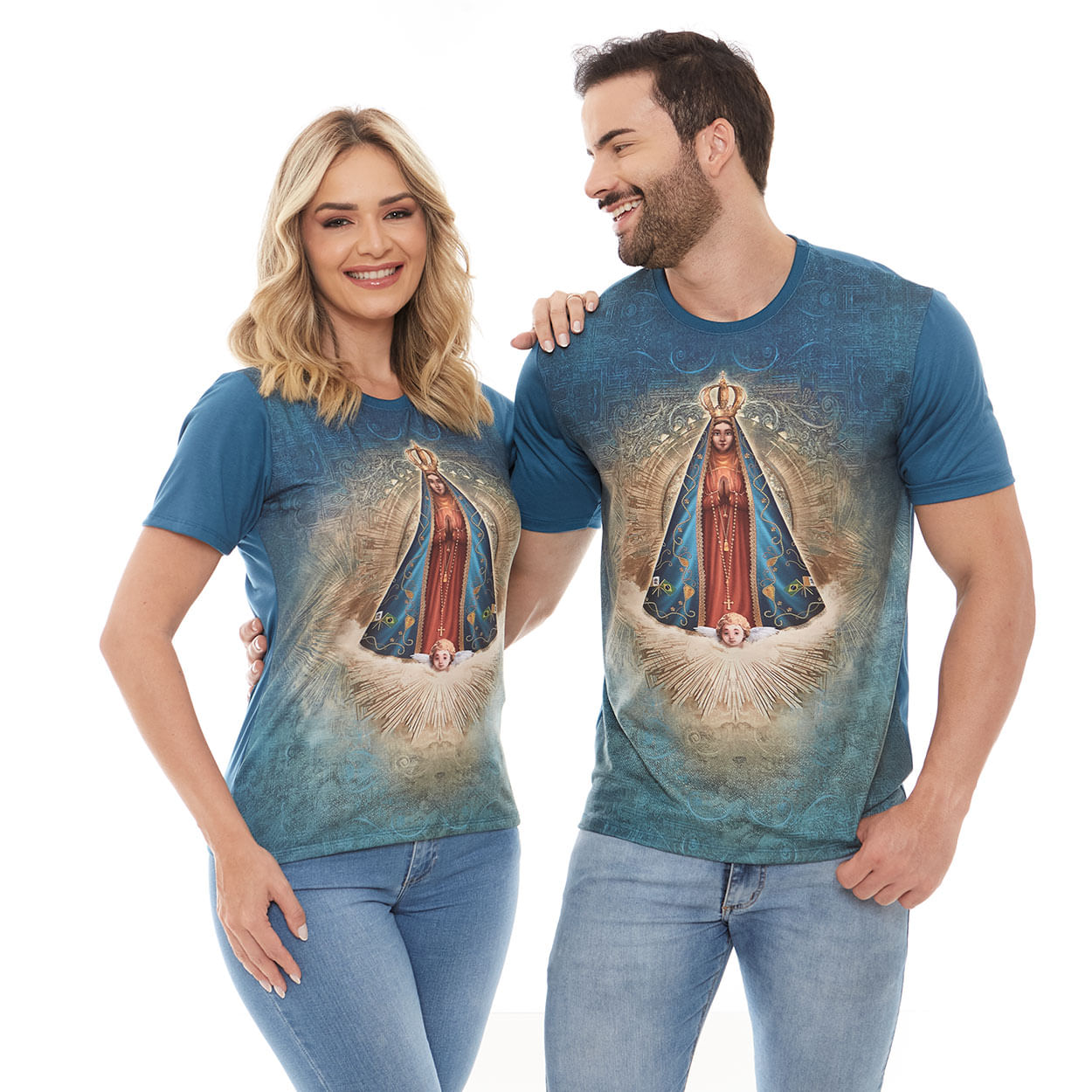 Camiseta Nossa Senhora Aparecida DV12808 - Verde  