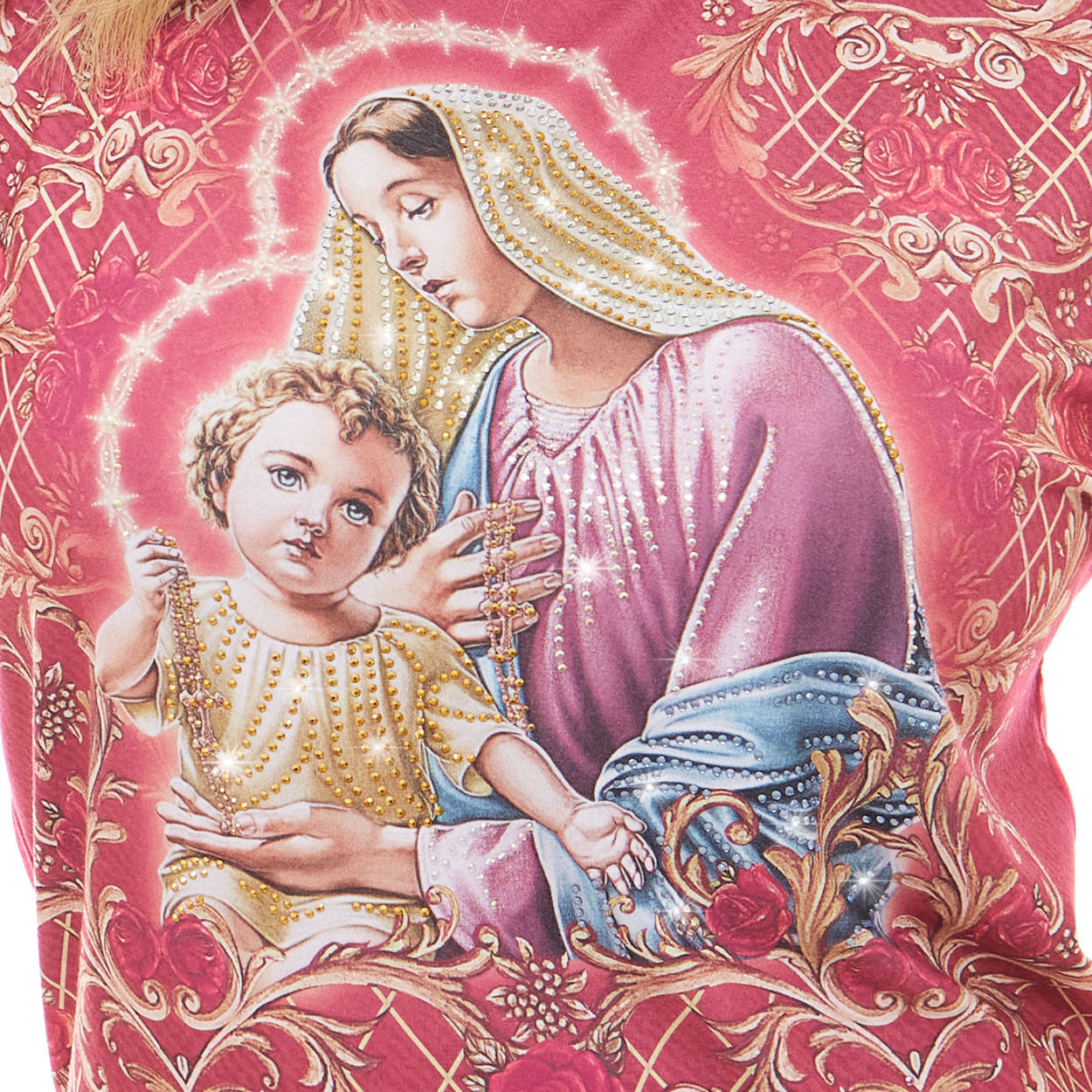 Rosa Pink  - Blusa com estampa de Nossa Senhora do Rosário FS12772