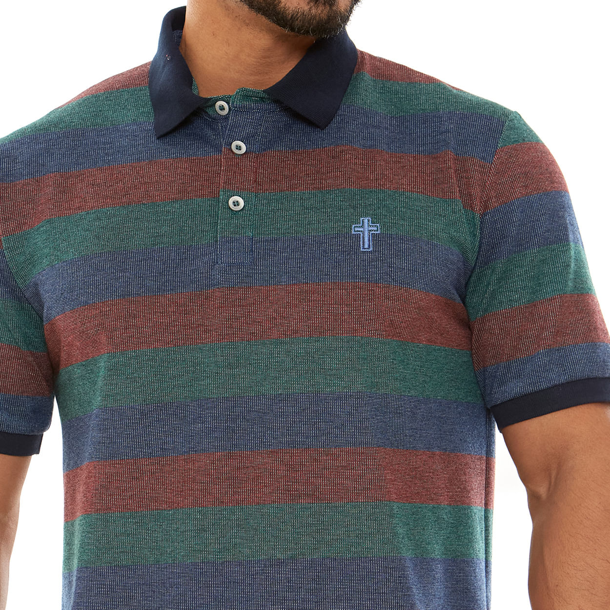 Listrado  - Camiseta Gola Polo Cruz GMP12504