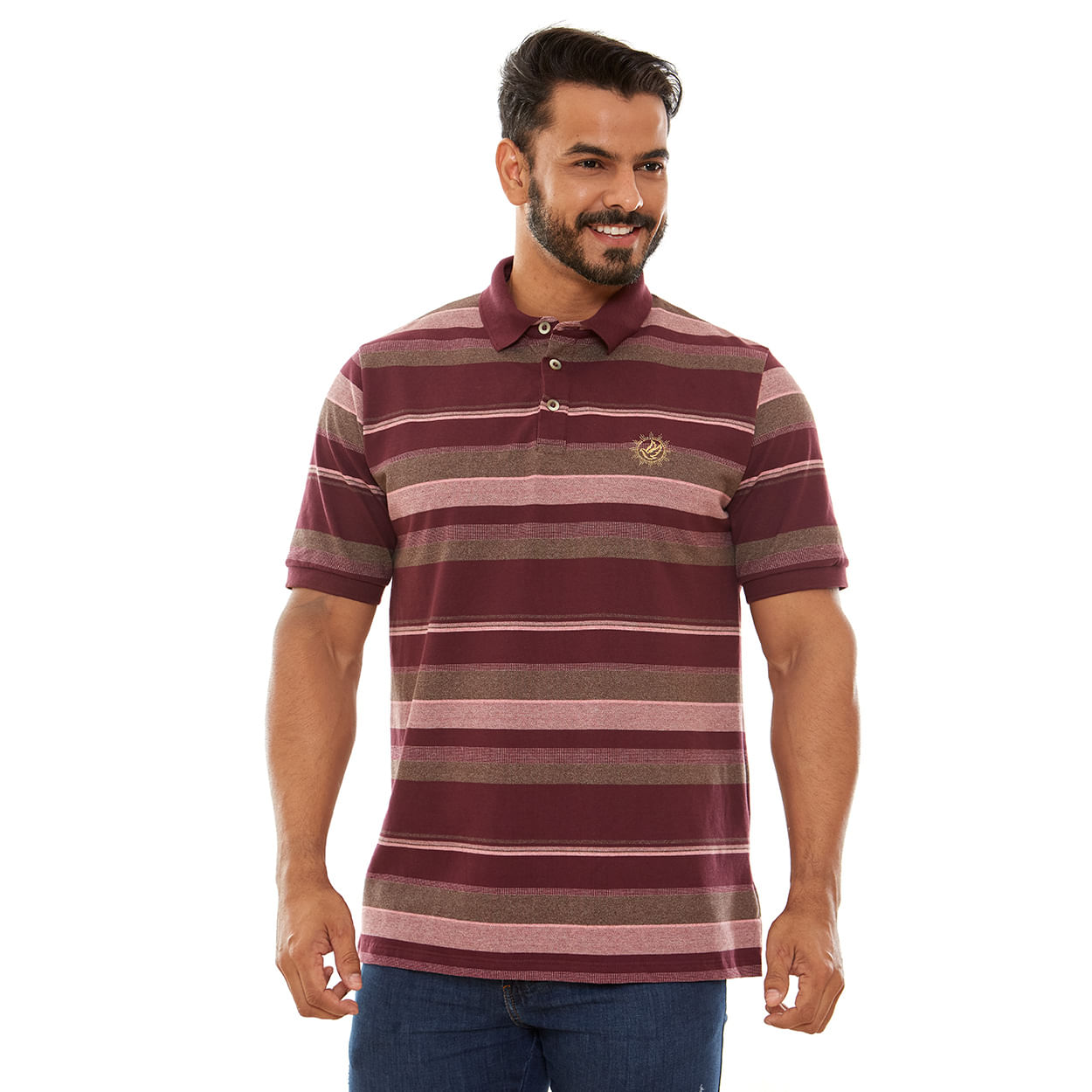 Vinho  - Camiseta Gola Polo Espirito Santo GMP13057