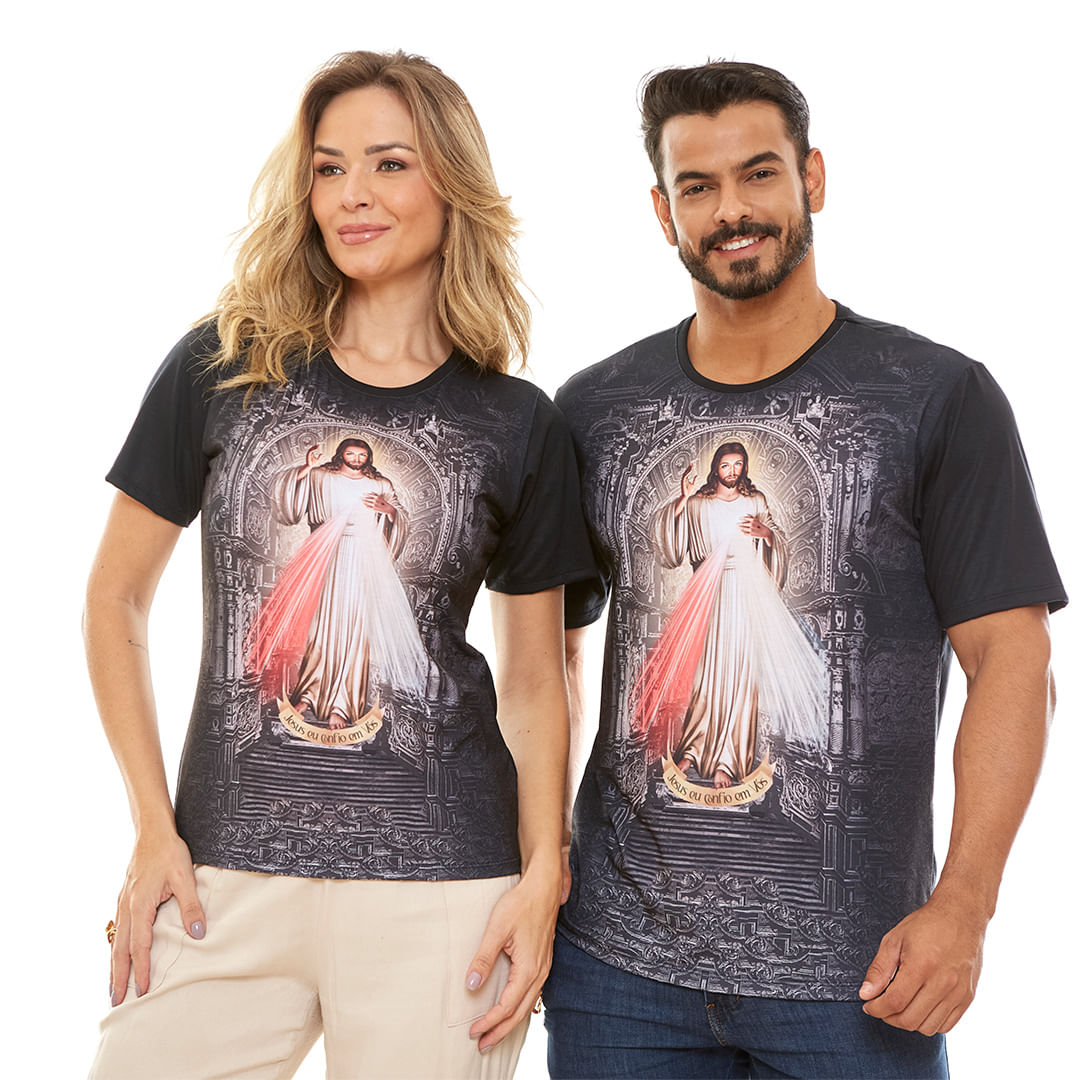 Camiseta Jesus Misericordioso DV12951 - Preto  