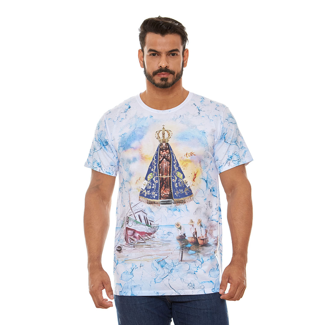 Branco  - Camiseta Nossa Senhora Aparecida DV13074