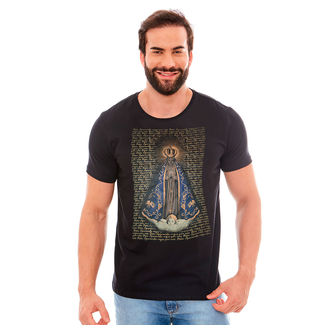 Camiseta Nossa Senhora Aparecida DV13220 - Preto  