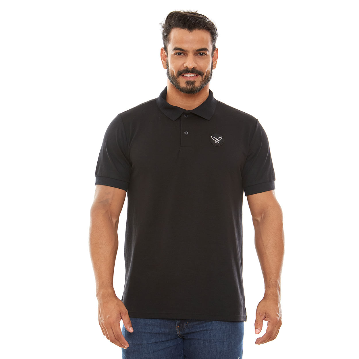 Camiseta Gola Polo Espírito Santo GMP13168 - Preto  