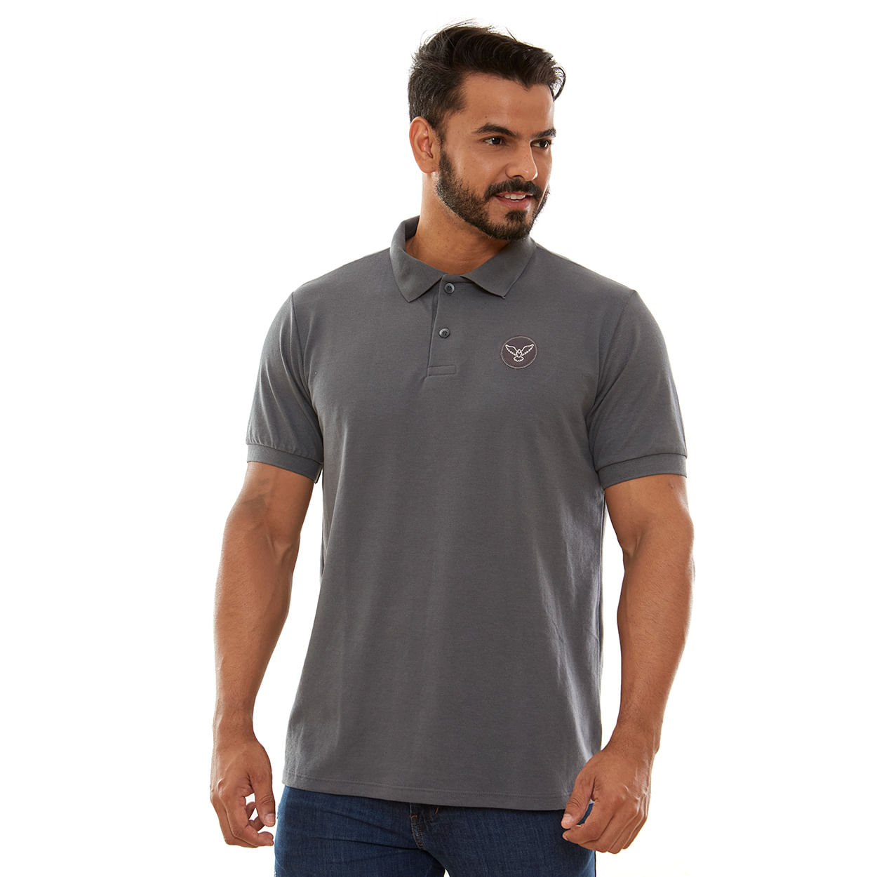 Camiseta Gola Polo Espírito Santo GMP13168 - Cinza  