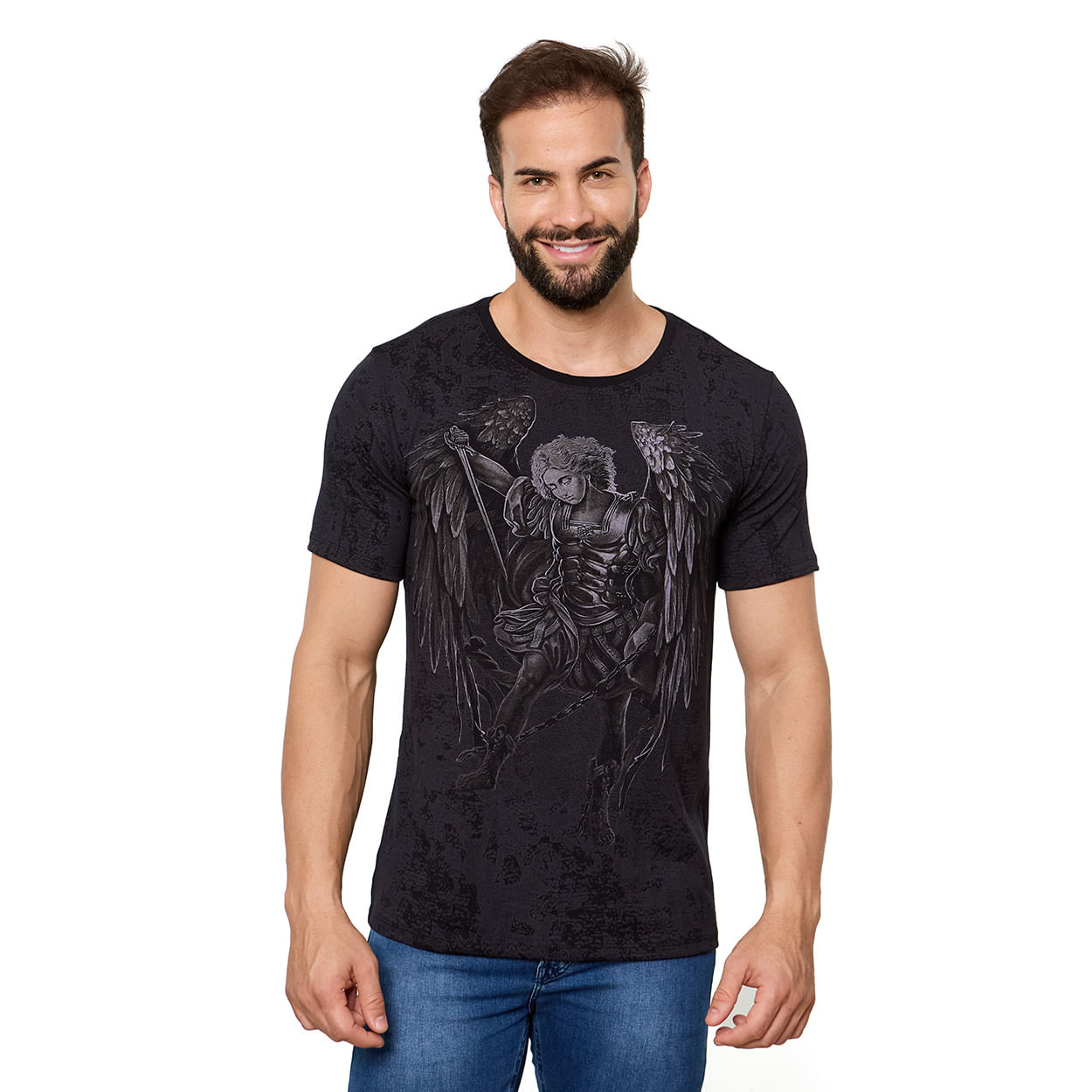 Camiseta São Miguel Arcanjo DV13284 - Preto  