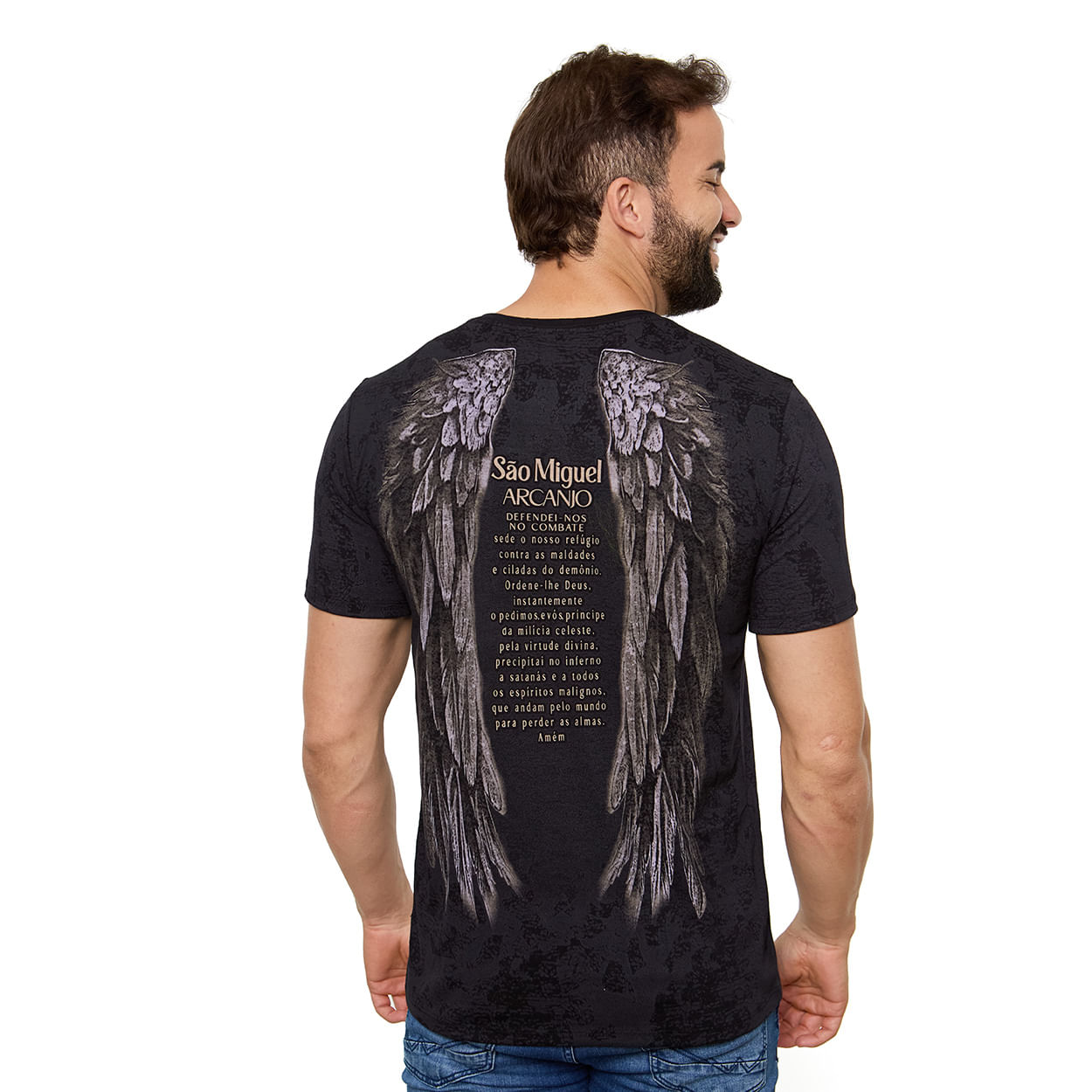 Camiseta São Miguel Arcanjo DV13284 - Preto  