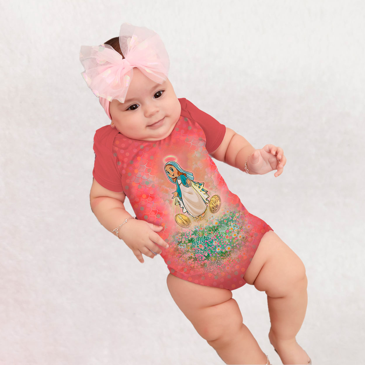 Rose Escuro  - Body Bebê Gracinha BB13155