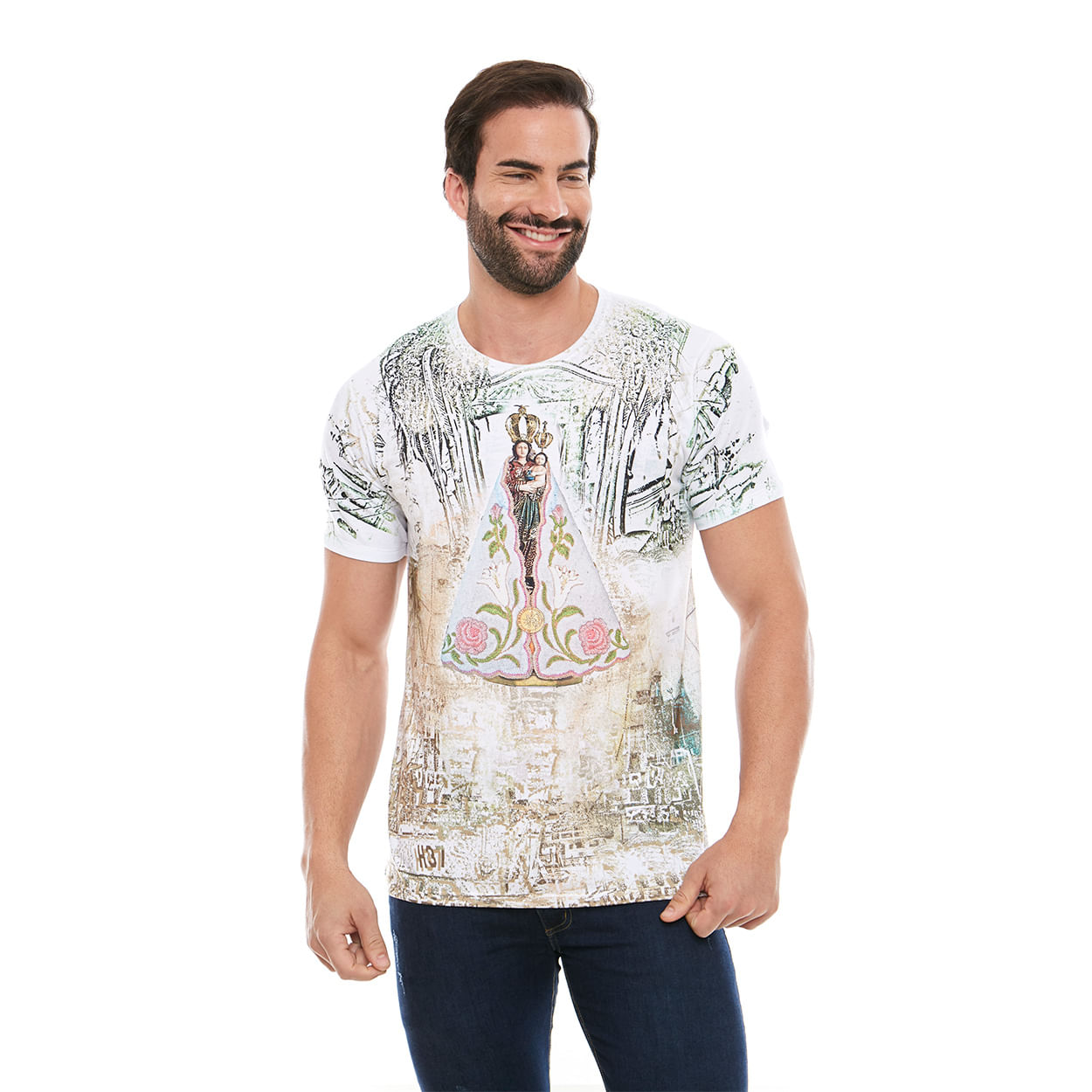 Branco  - Camiseta Círio de Nazaré DV12927