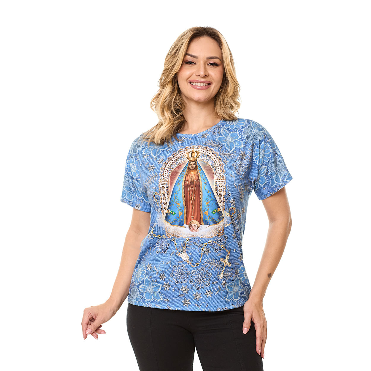 Blusa Nossa Senhora Aparecida DV13097 - Estampado  