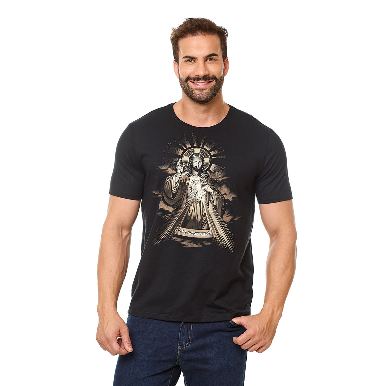 Preto  - Camiseta Jesus Misericordioso DV13106