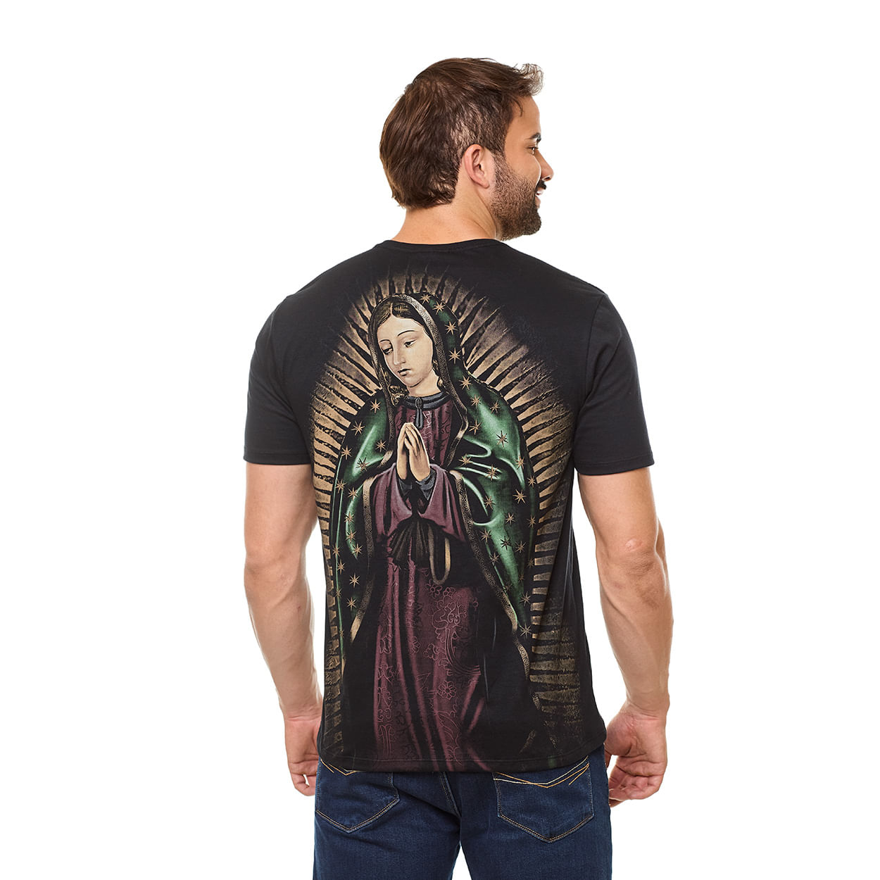 Preto  - Camiseta Nossa Senhora de Guadalupe DV13326