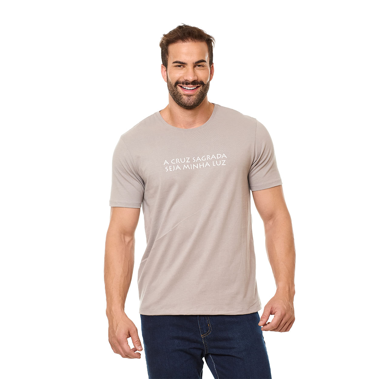 Cinza  - Camiseta Medalha de São Bento DV13328