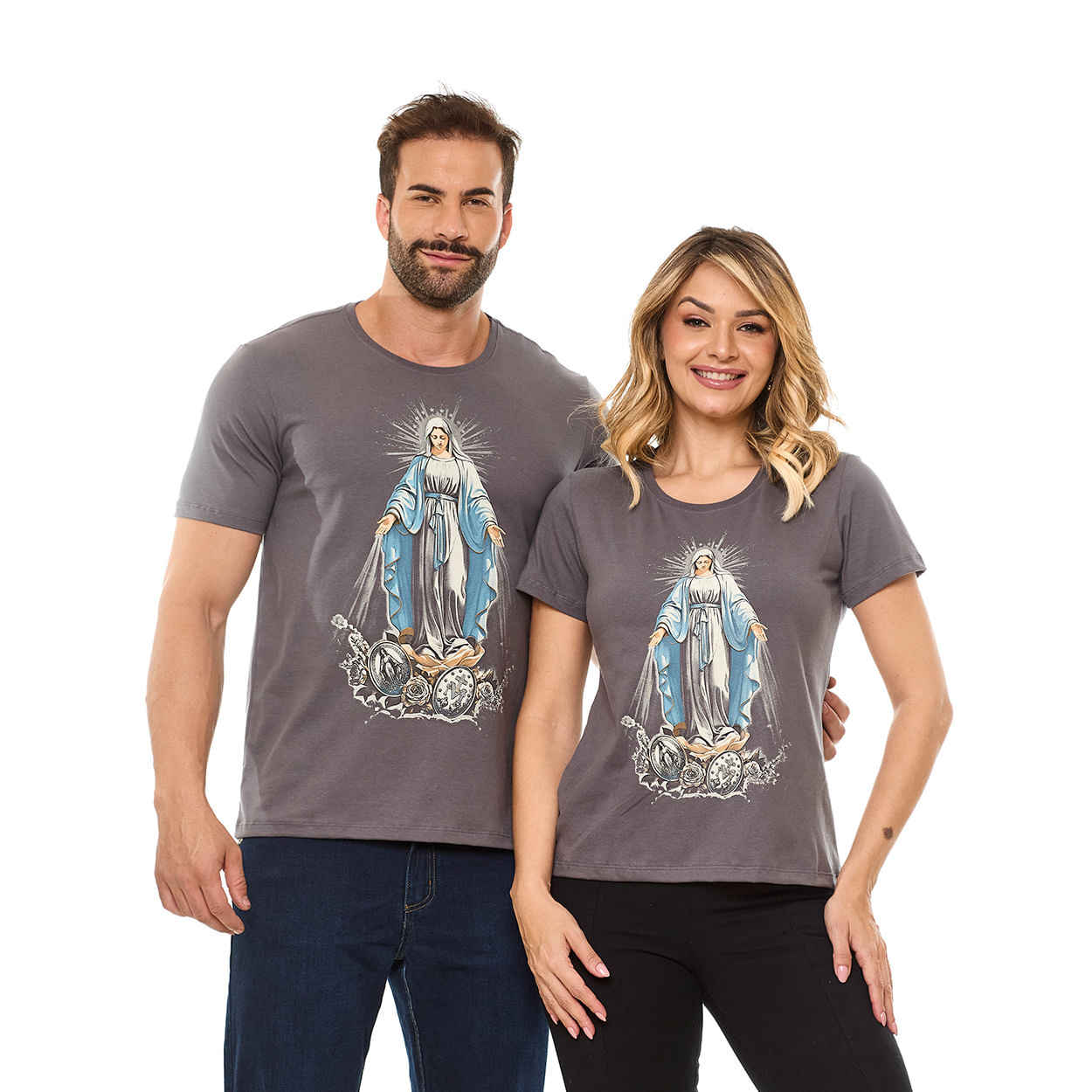 Camiseta Nossa Senhora das Graças DV13332 - CINZA  