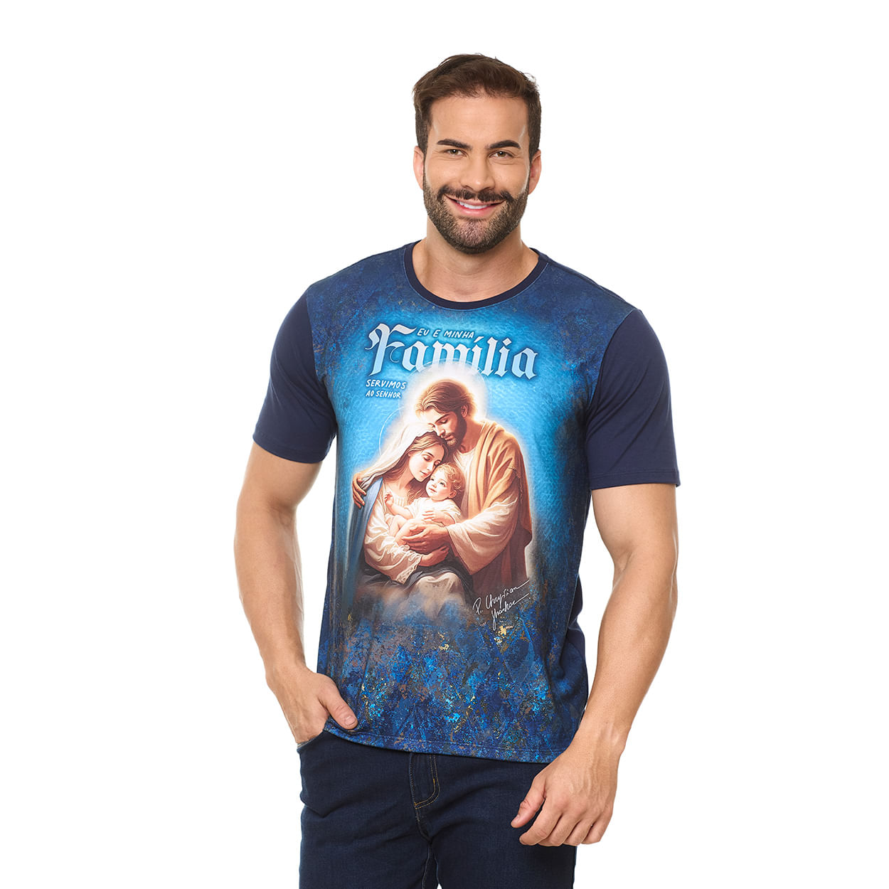 Camiseta Sagrada Família DV13364 - Azul Marinho  