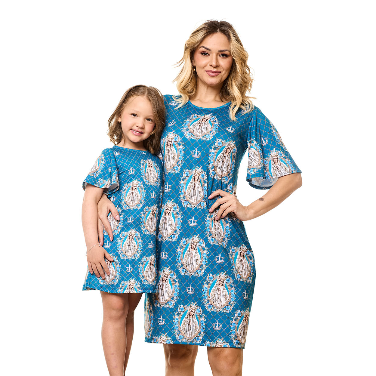 Vestido Infantil Nossa Senhora de Fátima DVV13145 - Estampado  