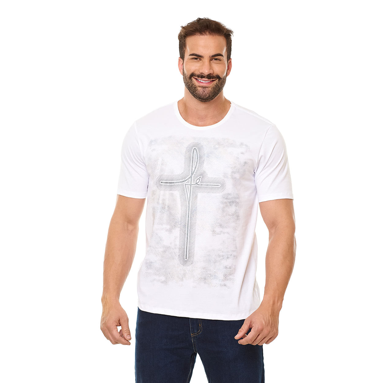 Camiseta Fé MS13278 - Branco  