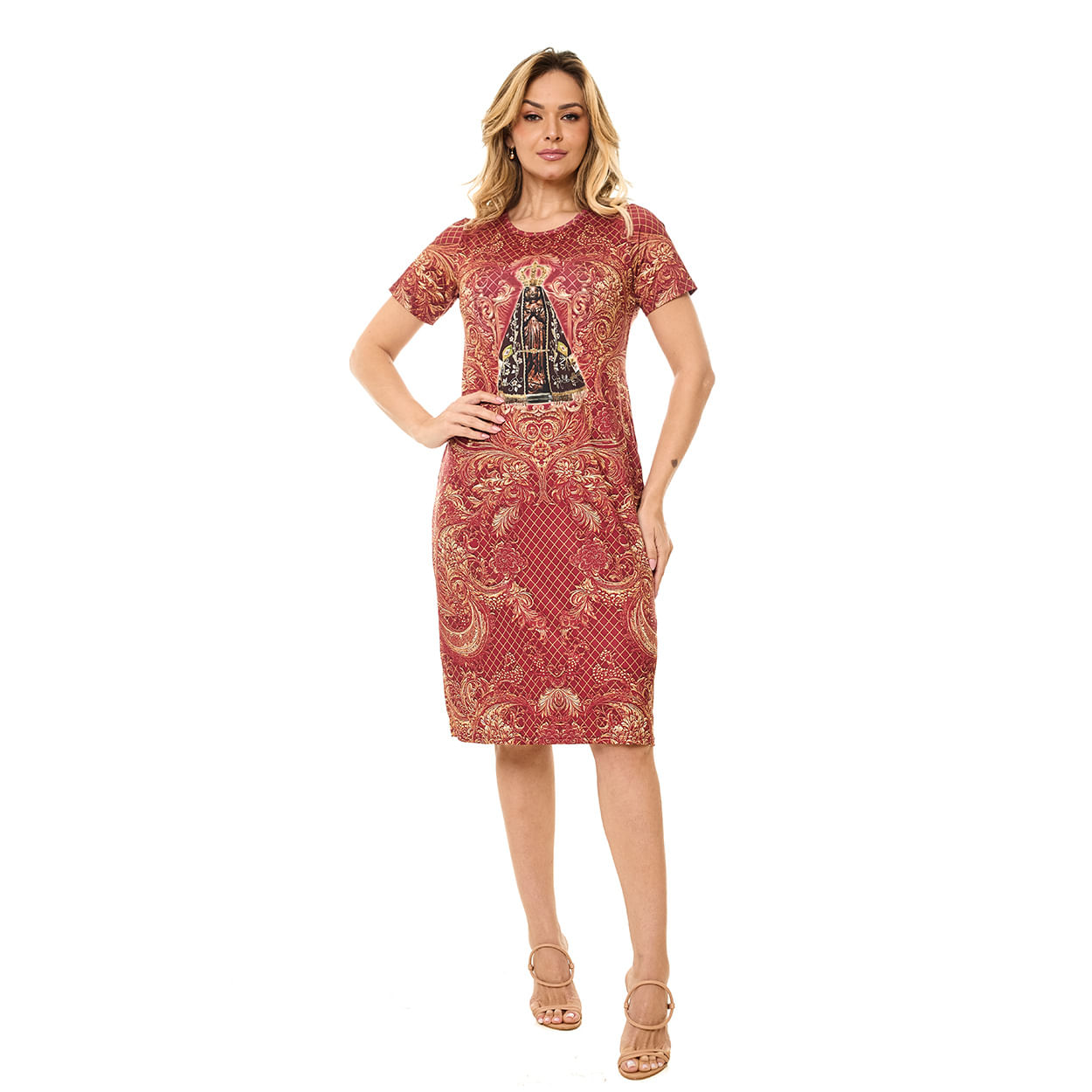 Vestido Nossa Senhora Aparecida DVV13127 - Estampado  