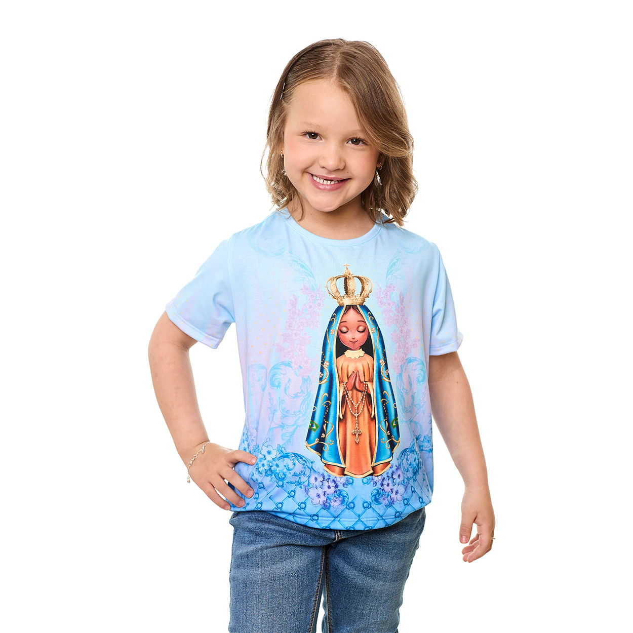 Camiseta Infantil Aparecidinha AK13153 - Estampado  