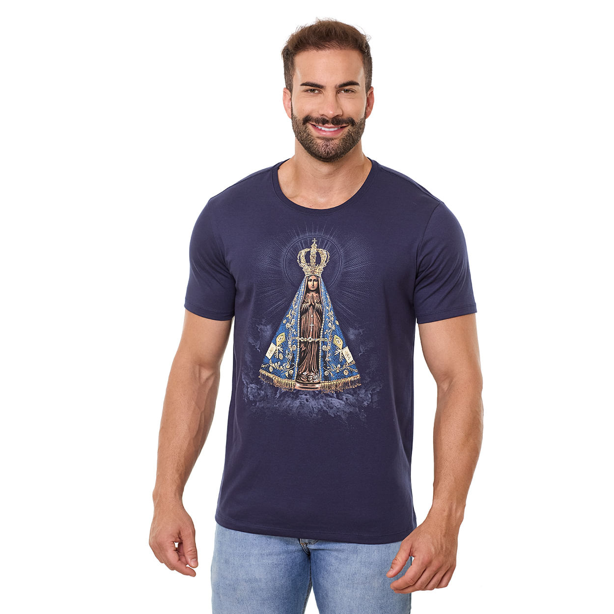 Camiseta Nossa Senhora Aparecida DV13023 - Azul Marinho  