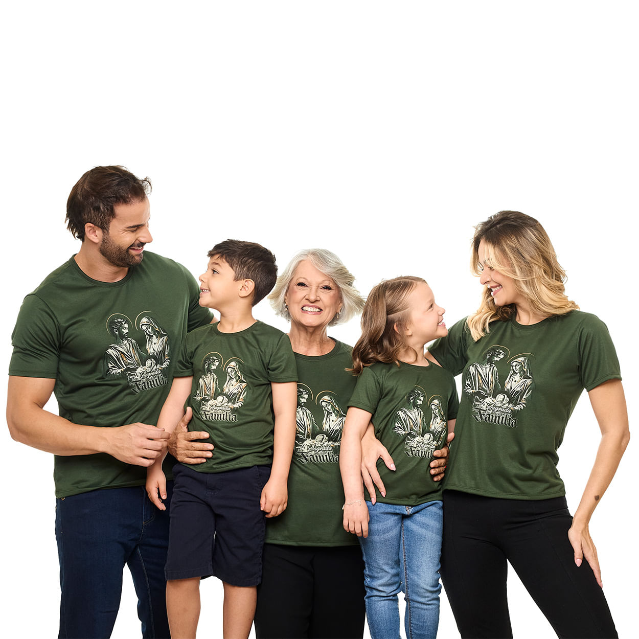 Camiseta Infantil Sagrada Familia DV13325 - Verde  