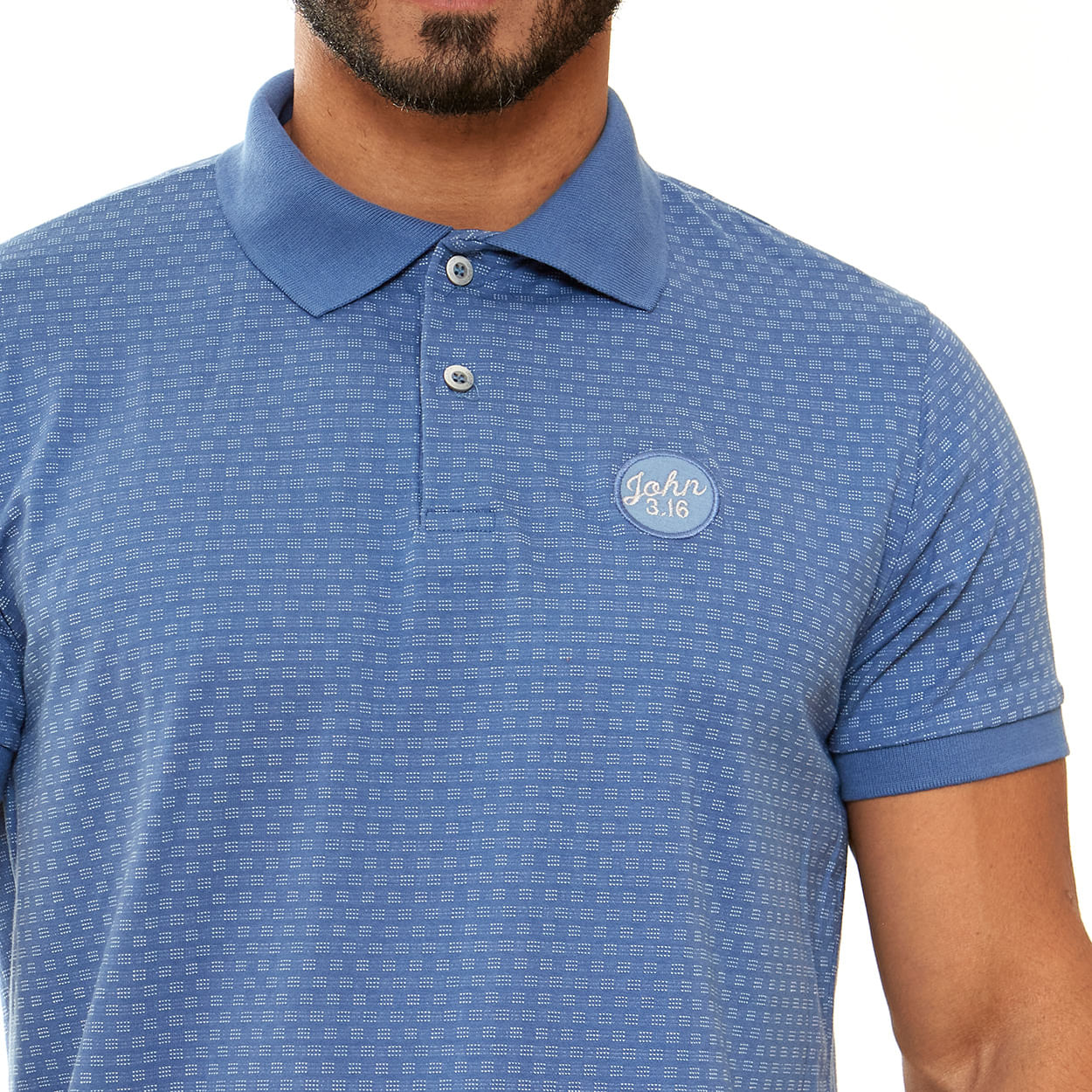 Azul  - Camiseta Gola Polo John 3,16 GMP13170