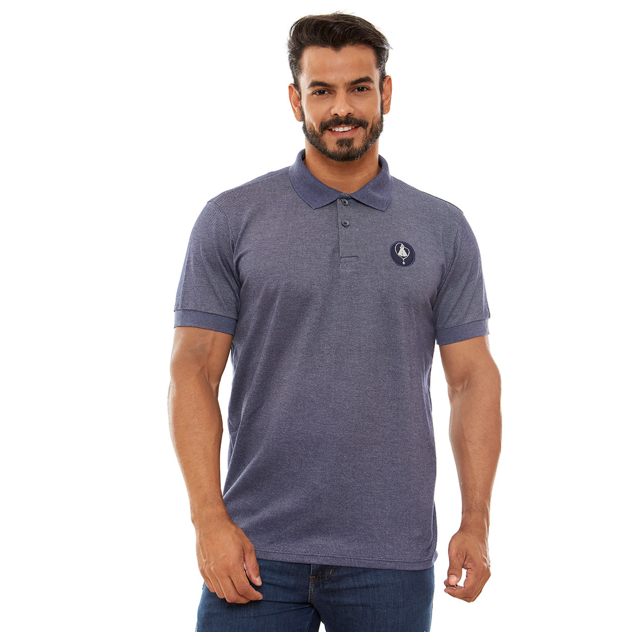 Azul  - Camiseta Gola Polo Nossa Senhora Aparecida GMP13173