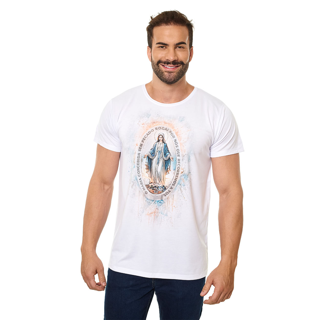 Branco  - Camiseta Nossa Senhora das Graças DV13399