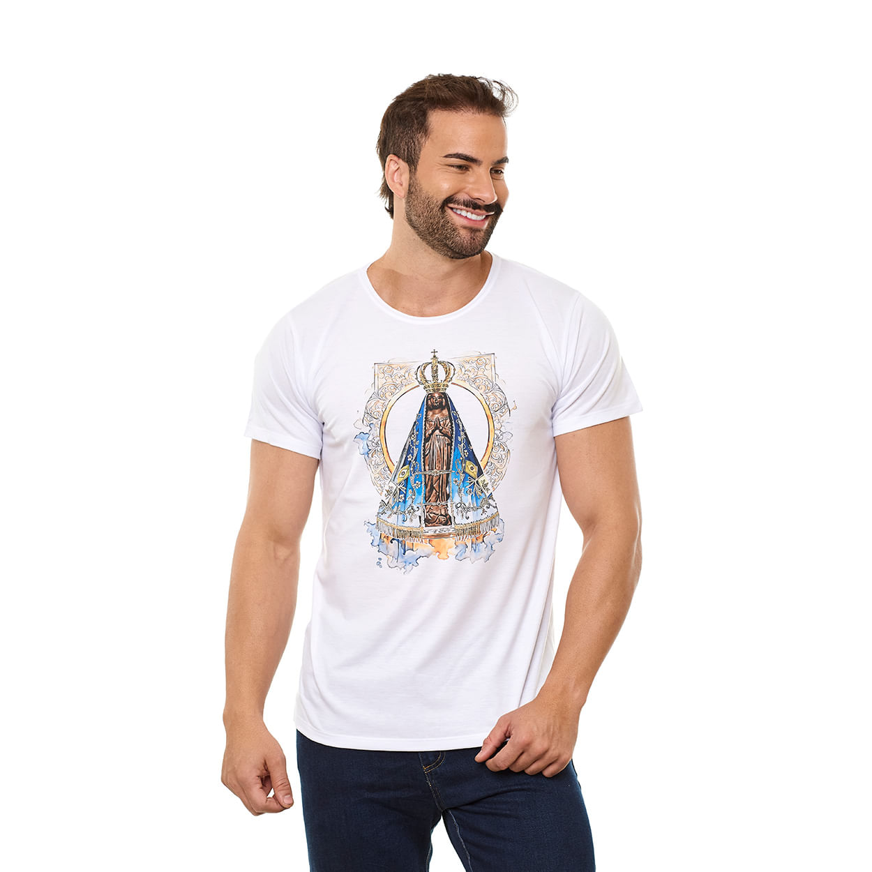 Camiseta Nossa Senhora Aparecida DV13402 - Branco  