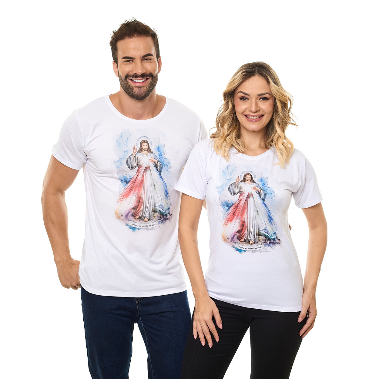 Camiseta Jesus Misericordioso DV13375 - Branco  