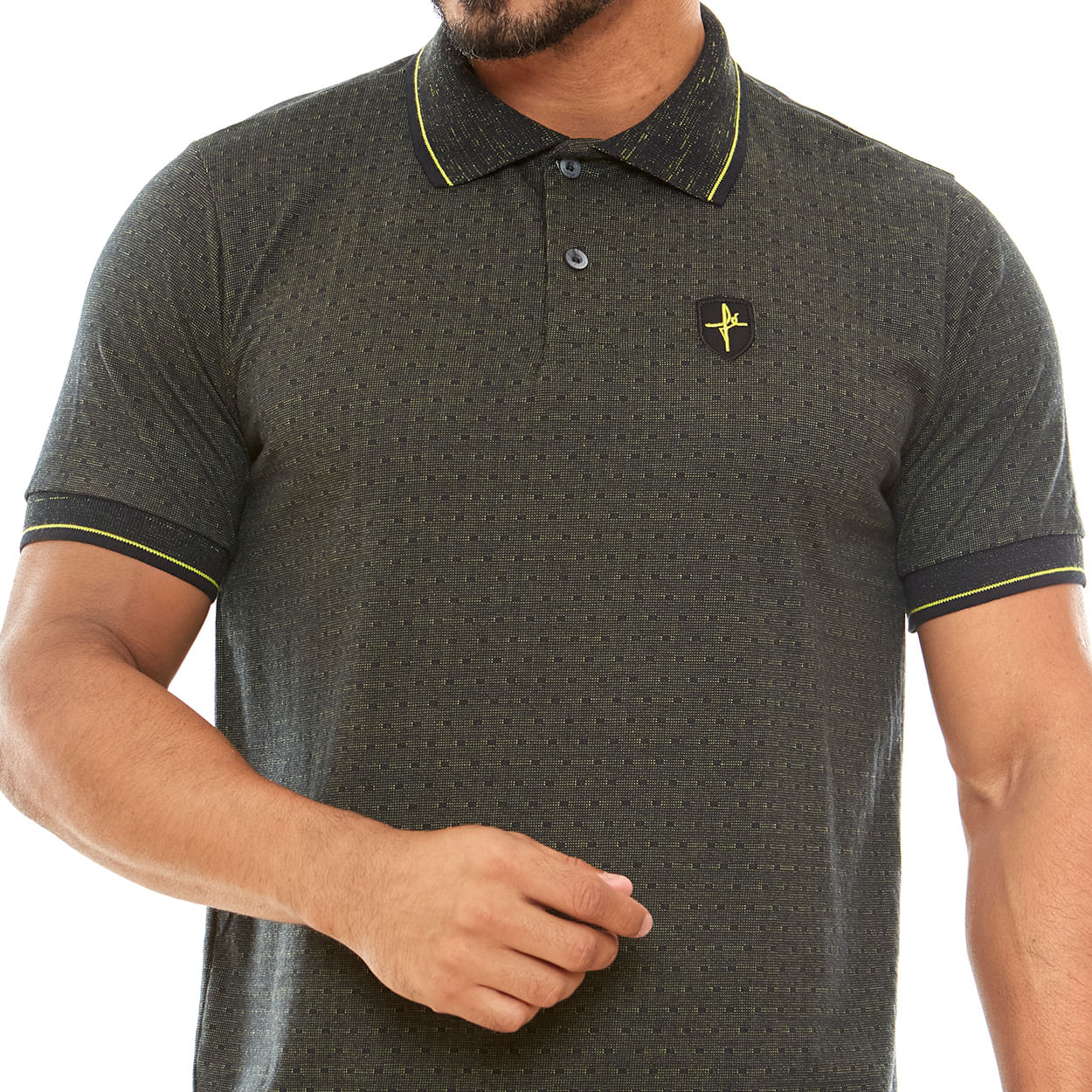 Verde  - Camiseta Gola Polo Fé GMP13162