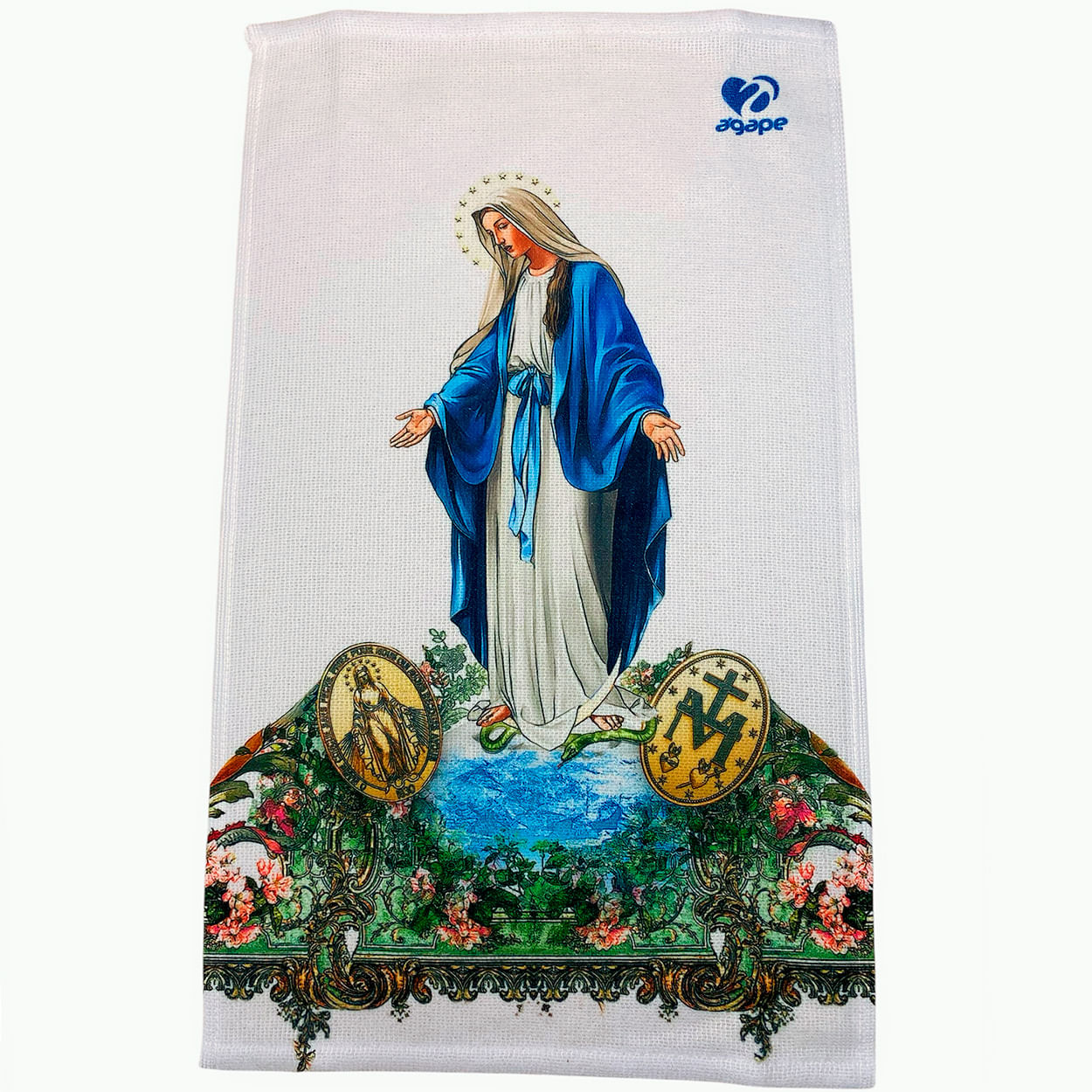 Toalha De Rosto Nossa Senhora das Graças DV13391 - Branco  