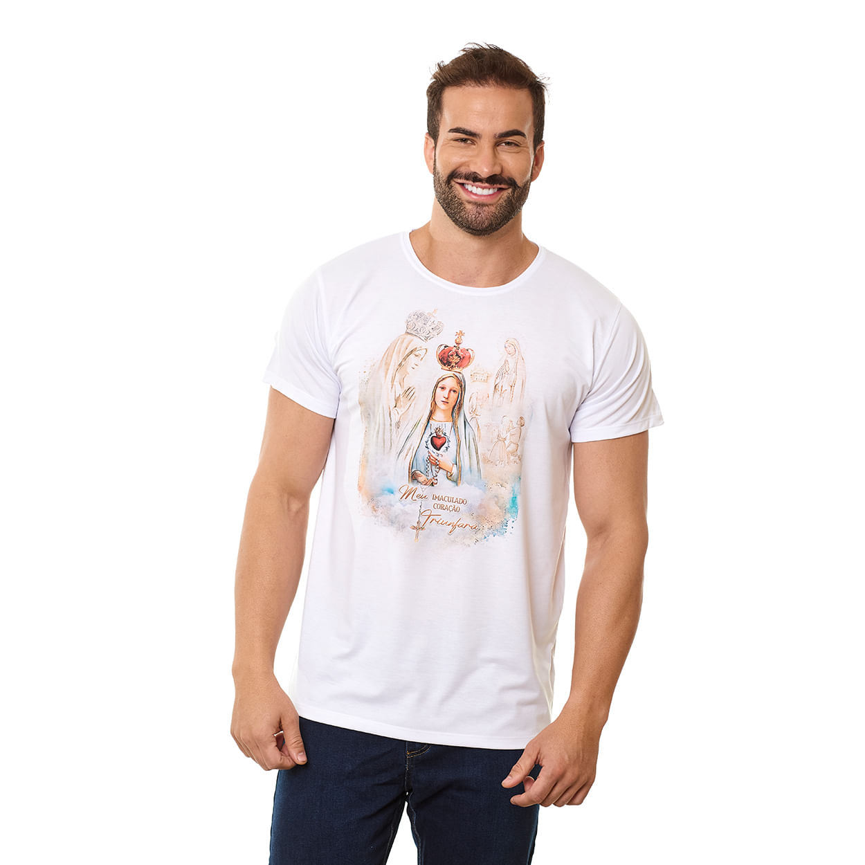 Camiseta Nossa Senhora de Fátima DV13371 - Branco  