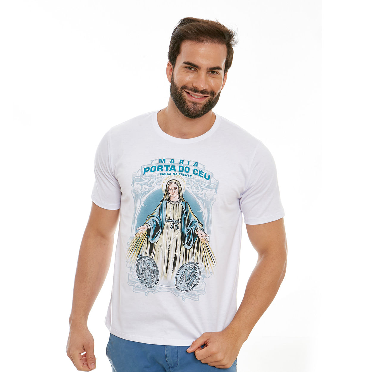 Branco  - Camiseta Nossa Senhora das Graças DV11678