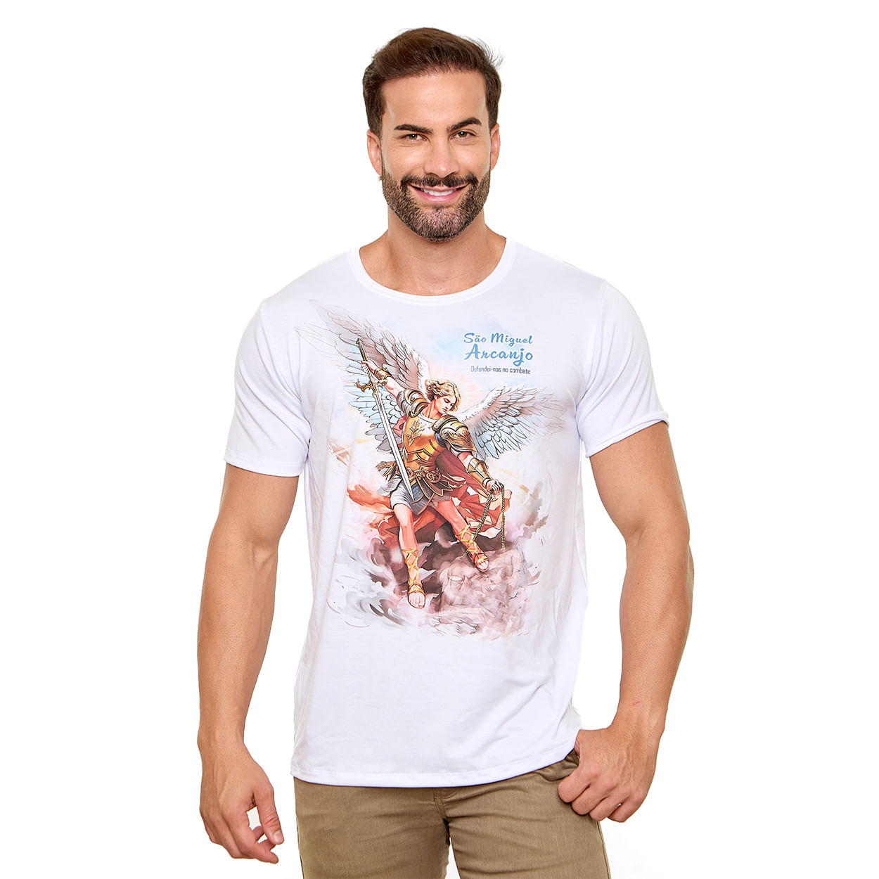 Branco  - Camiseta São Miguel Arcanjo DV13423