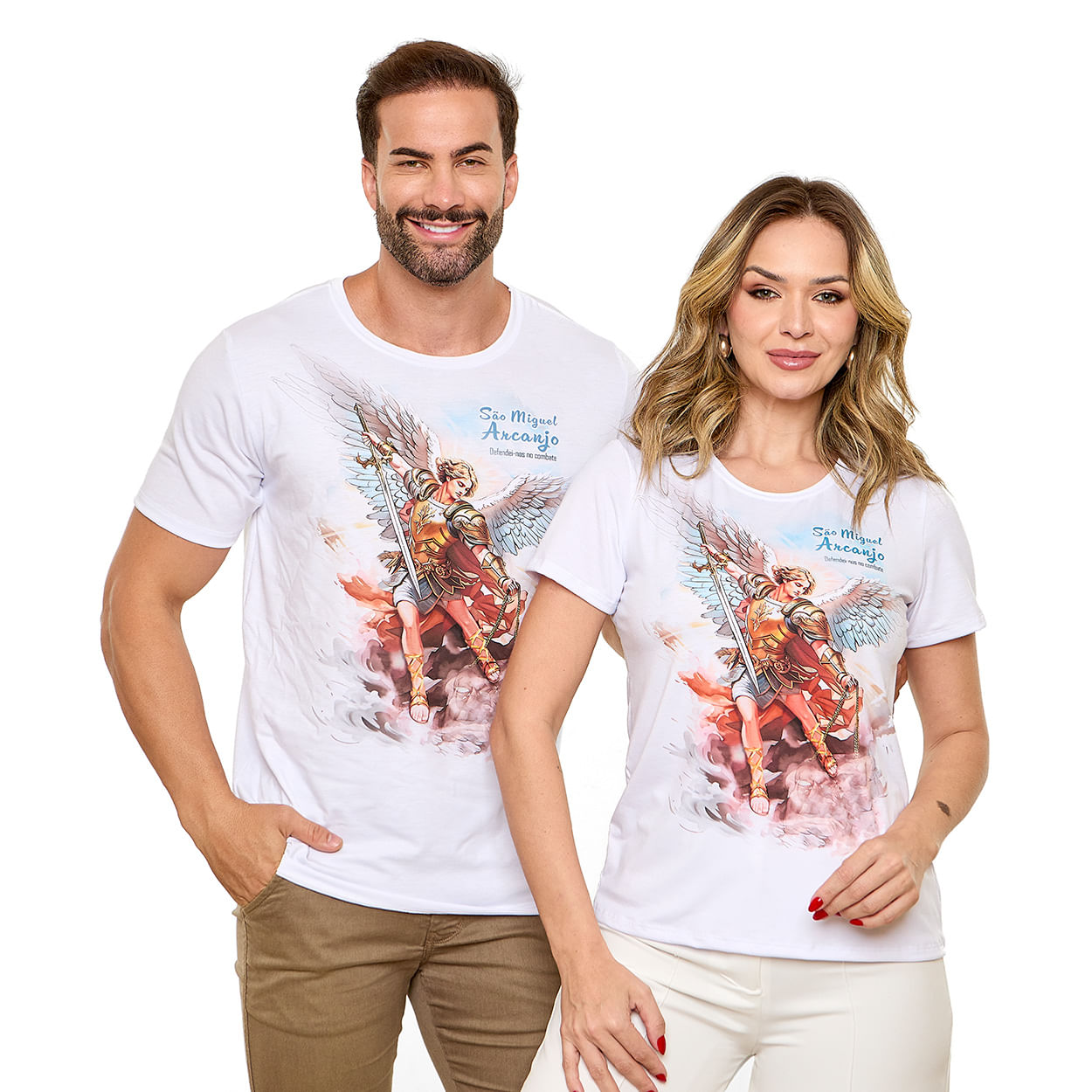 Branco  - Camiseta São Miguel Arcanjo DV13423