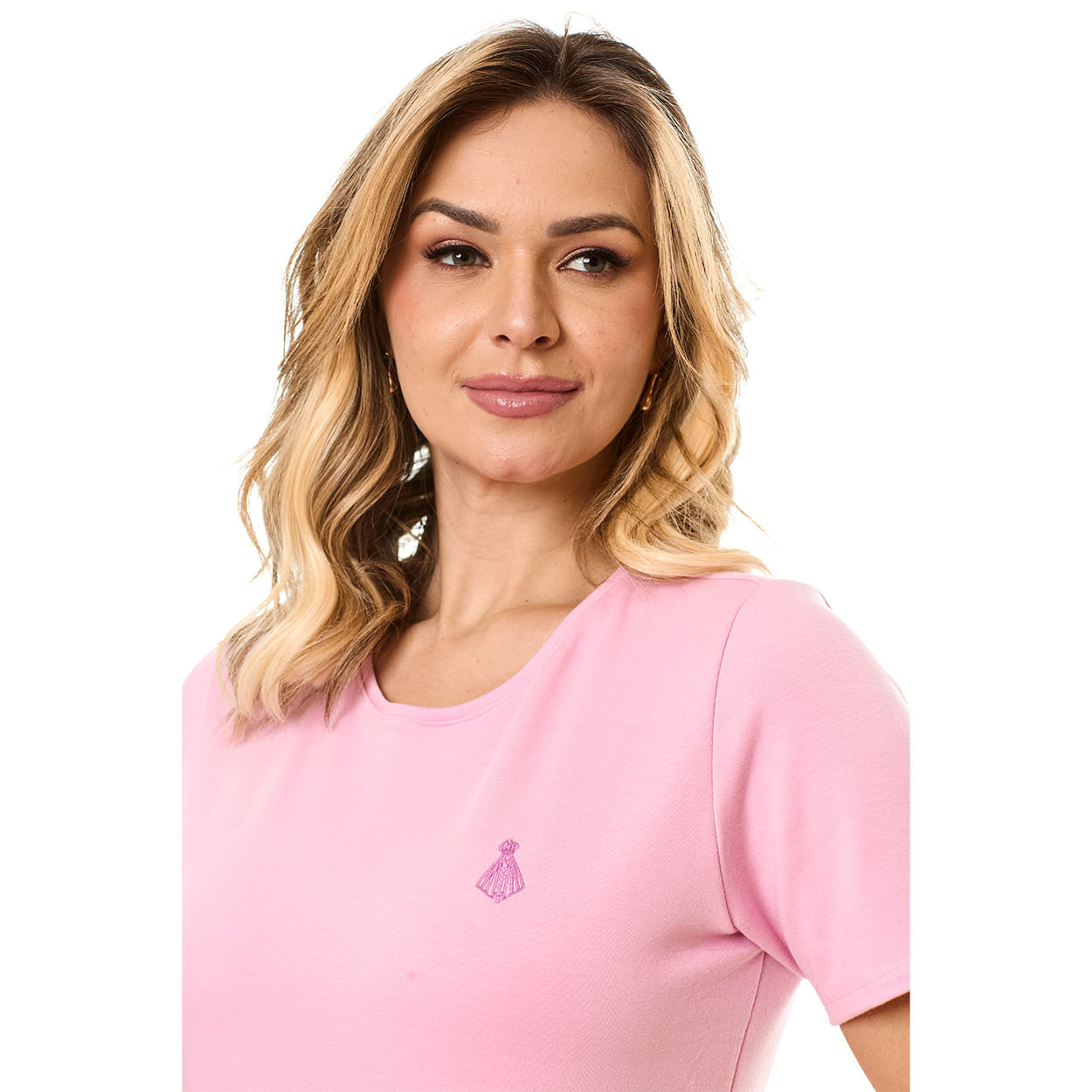 Rosa  - Baby Look Nossa Senhora Aparecida DV13276